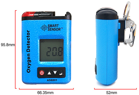 ขนาดเครื่องวัดออกซิเจน Oxygen Meter AS8801