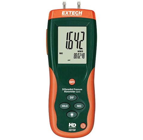 เครื่องวัดความดันต่าง Differential Pressure Manometer (2psi) รุ่น HD700