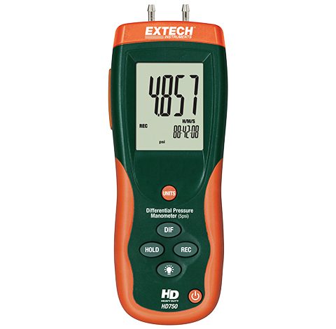 เครื่องวัดความดันต่าง Differential Pressure Manometer (5psi) รุ่น HD750