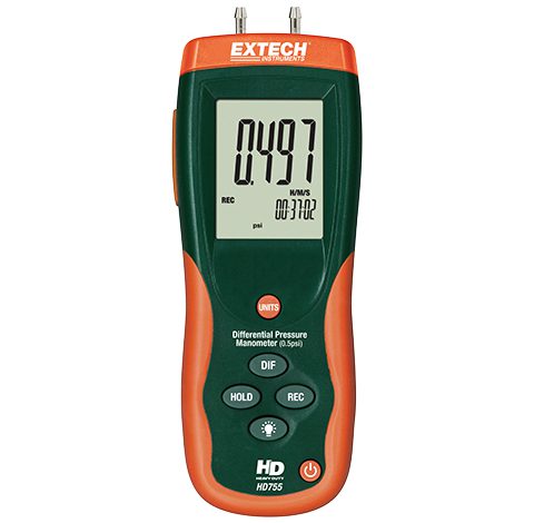 เครื่องวัดความดันต่าง Differential Pressure Manometer (0.5psi) รุ่น HD755