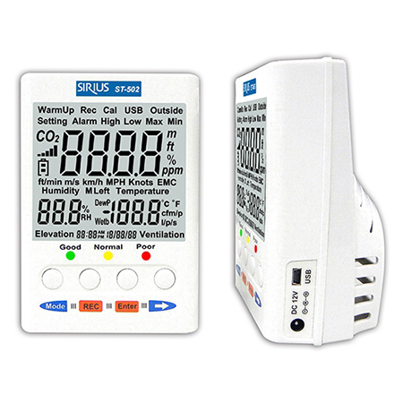 Tenmars ST-502 เครื่องวัดก๊าซคาร์บอนไดออกไซด์ CO2 Monitor