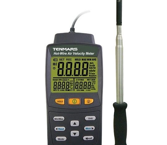 เครื่องวัดความเร็วลมแบบ Hot Wire Anemometer/Psychrometer รุ่น TM-4002