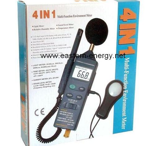 เครื่องวัดอุณหภูมิ-ความชื้น-เสียง-แสง 4in1 Digital Multifunction Meter รุ่น DT-8820